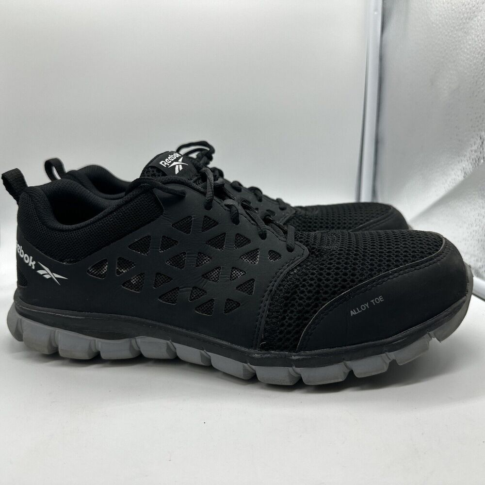 Reebok Sublite Black Cushion Work Slip Resistant Tennis Shoe Mens 10 Womens 12